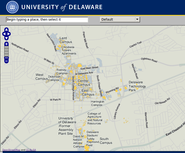 map of university of delaware campus Image Of The Week University Of Delaware Goes Osm Openstreetmap map of university of delaware campus