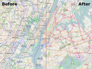 before-after road styles