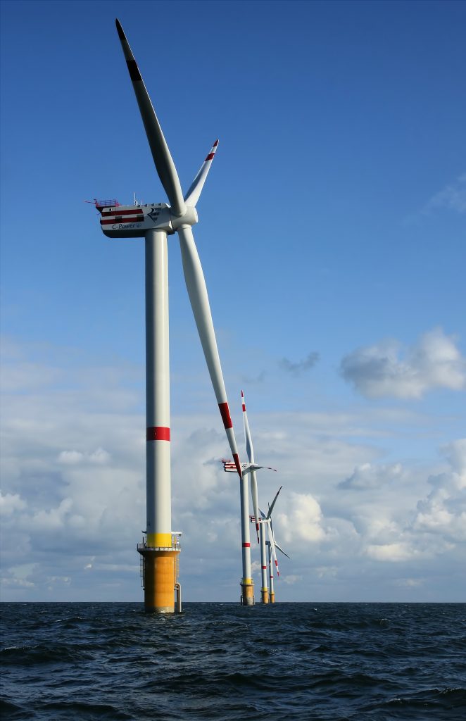 A windmill in the ocean