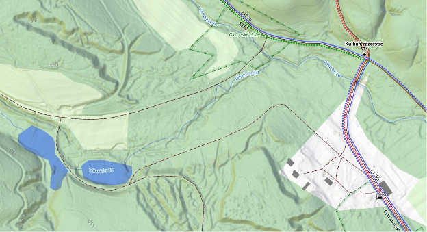 Schermata del sito freemap.sk con lo stile più recente, che mostra anche il profilo ombreggiato del terreno ai livelli di zoom più elevati.